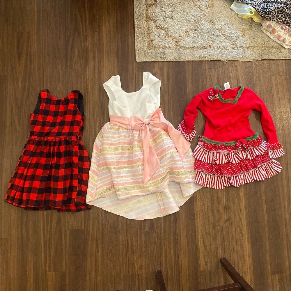 Girls size 7 dresses - bundle of 3